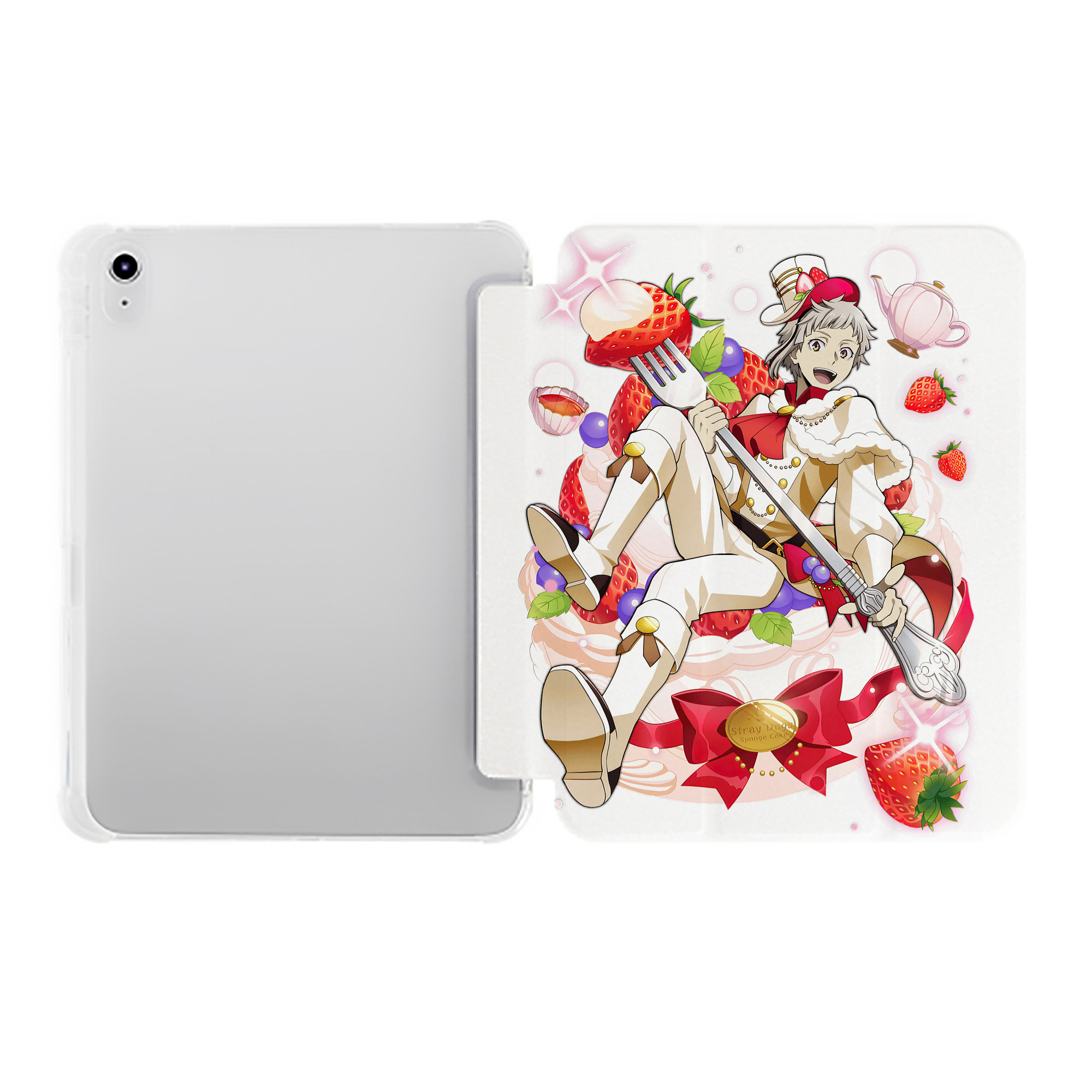 （画像用） 文豪ストレイドッグス Bungo Stray Dogs IPad ケース ペン収納付き 三つ折りスタンド PUレザー×シリコン 対応機種9.5/10.5/10.9インチ